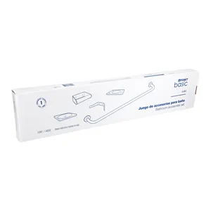 Scatola con 2 unità Set di 5 accessori per il bagno, in acciaio inox, di base - Product Image 4