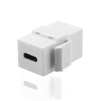 Conectores adaptadores Keystone de muestra gratis, montaje en Panel, USB 2,0 A hembra a A hembra, adaptador acoplador para Cable USB