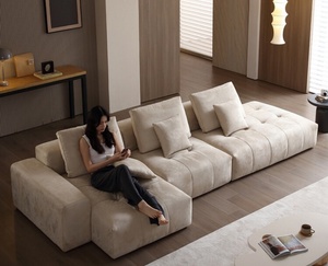 Grand <span class=keywords><strong>ensemble</strong></span> de canapés modulaires <span class=keywords><strong>Sergio</strong></span> Bicego très stylés Canapé sectionnel doux Tufty Pixel en bois Meubles - Product Image 1