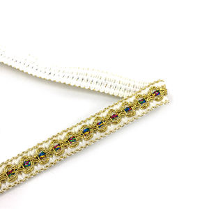 OEM/ODM-Cinta de <span class=keywords><strong>cuentas</strong></span> de tubo, adorno de encaje con <span class=keywords><strong>cuentas</strong></span> blancas, costura artesanal, Collar, ropa, tocado, materiales de encaje - Product Image 6