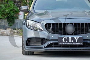 Pare-chocs avant de voiture pour <span class=keywords><strong>Benz</strong></span> <span class=keywords><strong>C</strong></span> Class W205 C205 <span class=keywords><strong>AMG</strong></span> coupé, kit de protection, mise à niveau normale, C63S <span class=keywords><strong>AMG</strong></span> 1:1, 2014 — 2021 - Product Image 4