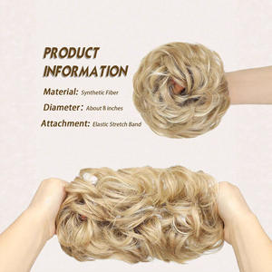 FQ001 ต่อผมทรงบัน K-silk P-silk แบบม้วน สำหรับงานแต่งงาน อุปกรณ์เสริมผมทรง Updo สำหรับผู้หญิง - Product Image 2