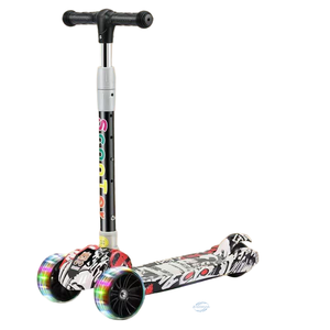 Manufacturer Direct Supply Children Pedal Scooter 3 <b>Wheel</b> Foldable Built In Music Lights <b>Plastic</b> For Ages 3 Plus - Product Image 2