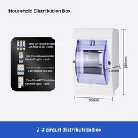 Boîte de distribution de type ouvert, étanche, pour usage domestique, petite boîte électrique, boîte de commande électrique, boîte de circuit avec disjoncteur