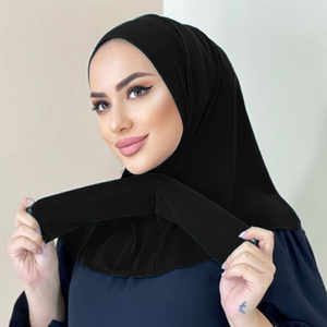 Casquette Hijab instantanée, fermeture à pression, voile de mode musulmane, Turban pour femmes, sous-foulard, en <span class=keywords><strong>coton</strong></span>, couvre-<span class=keywords><strong>cou</strong></span> - Product Image 1