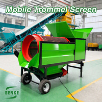 Crible rotatif mobile robuste pour pierres et couches de sol, tambour de compostage pour sable