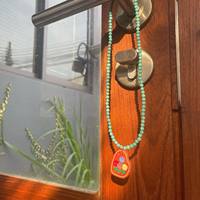 Collier en acrylique minimaliste tendance avec pendentif en pierre naturelle, cadeau pour fille