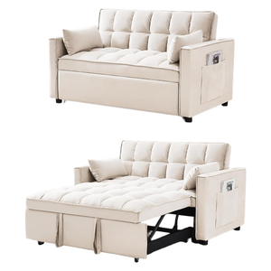 YILISTAR Vente en gros de canapé-lit <span class=keywords><strong>Futon</strong></span> convertible confort chambre salon banquette-lit fauteuil en velours pliable canapé-lit deux places pliant - Product Image 3