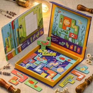 <span class=keywords><strong>Jeu</strong></span> de <span class=keywords><strong>labyrinthe</strong></span> en <span class=keywords><strong>papier</strong></span> à cinq styles, animaux de dessin animé, jouets éducatifs pour l'apprentissage des nombres, la reconnaissance des couleurs et l'entraînement à la pensée logique - Product Image 2