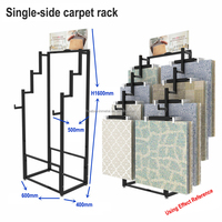 Présentoir double face pour tapis de porte Support pour tapis de sol en tissu ménager Support pour tapis de voiture Fourniture de supermarché