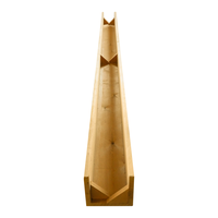 Vigas de Madera Decorativas Ligeras Personalizadas, Vigas de Techo Huecas en Forma de U con Acabado Shou Sugi Ban para Proyectos Residenciales