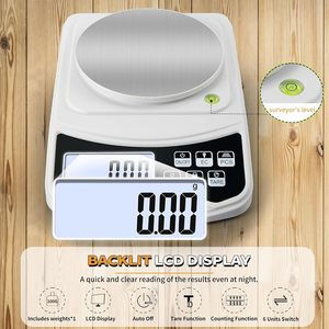 Balance électronique de cuisine domestique, alimentée par piles, écran LCD, capacité de 10 kg, balance portable pour peser les aliments en grammes - Product Image 3