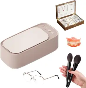 Precio barato electrónico portátil uso en el hogar limpiador ultrasónico de alta frecuencia para joyería reloj vajilla gafas