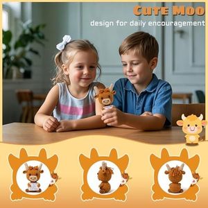 Muñeco de Ganchillo Creativo de Vaca Highland Positiva Hecho a Mano, de Lana Tejida, para Apoyo Emocional y Regalo de Alegria para Amigos - Product Image 3
