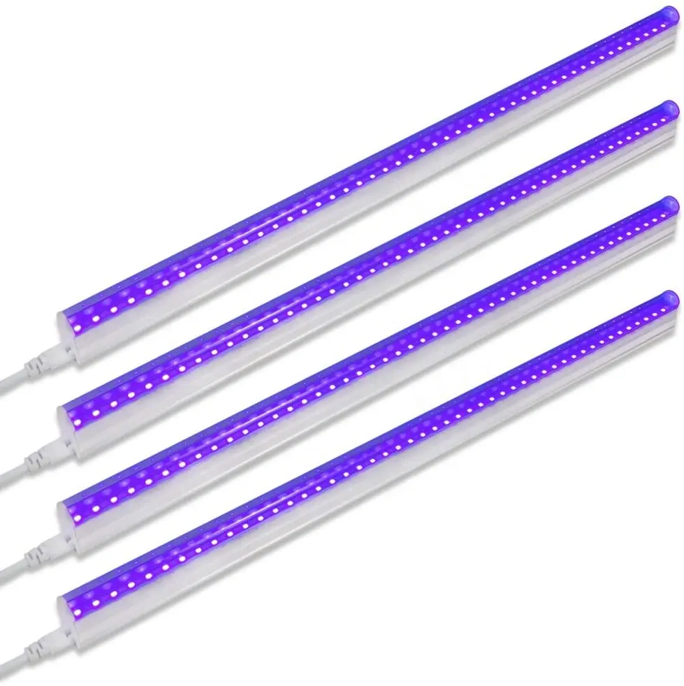 UV LED Blacklight Bar 9W 2ft 395nm T5 Integrated Bulb Black Light Fixture for Blacklight Poster and Party Fun Atmosphere