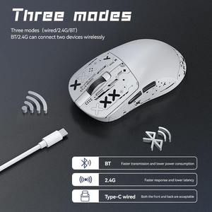 Souris personnalisée rechargeable, souris sans fil tri-mode, légère, Pixart 3311, jeu e-sport, souris filaire 2.4G BT USB - Product Image 5
