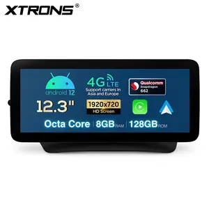 Xtrons 12.3 "android12 128g autoradio carplay אוטומטי אנדרואיד 4g רכב רדיו עבור מרס benz e cl207 2015-2016