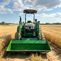 Mini tracteur agricole 50 CV 4x4 avec boîte de vitesses 8+2, plancher amovible, attelage 3 points, prise de force 540/760, petit moteur diesel
