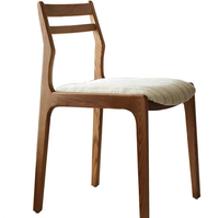 Chaise de salle à manger STG vintage italienne, style industriel, en bois massif couleur noyer, dossier en tissu, sans accoudoirs, empilable