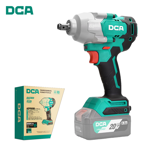 750W Cordless Brushless 910 NM Impact Wrench DCA 20V MAX 12.7MM Industry Level Power Tools