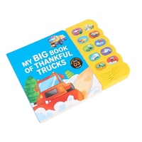 Libro de aprendizaje temprano con sonidos, temática de camión, tapa dura, libro educativo de cartón para niños pequeños y preescolares