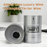 Offres Spéciales : Boîtes en Fer Blanc Rondes pour Vin Rouge, Vin de Fruits, Vodka, Whisky, Bière – 500ml, 700ml, 90*132mm – Finition Mate avec Couvercle en Plastique