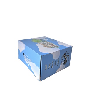 Boîte cadeau personnalisée bleu clair pour <span class=keywords><strong>café</strong></span> avec motif nuage blanc et illustration de <span class=keywords><strong>café</strong></span> français dessinée à la main pour l'emballage de boulangerie et de <span class=keywords><strong>café</strong></span> - Product Image 6