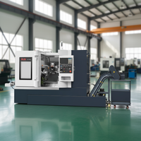 Tour CNC Fanuc à banc incliné, double broche, centre de tournage 3 axes, automatique, pour usinage de métaux de moyenne intensité