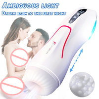 Masturbateur masculin puissant à vibration et aspiration, sélection de voix, étanche et écran LCD, jouet sexuel pour adultes