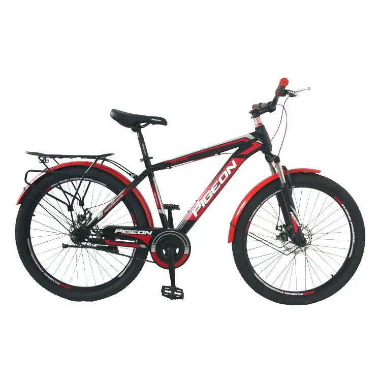 strong and durable 26" bicycle heavy duty single speed mountain bike from china with rear luggage rack
