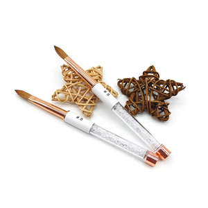 Pinceau à ongles en acrylique 100% Kolinsky Sable avec manche diamant blanc pour ongles en acrylique professionnels - Product Image 6