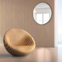 Canapé en bois massif paramétrique fait main sur mesure, siège unique en forme de tranche de bois, fauteuil lounge pour chambre à coucher, hôtels, maisons d'hôtes, centre commercial, salle d'exposition, club