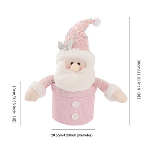 Adornos Navideños Surtidos con Cordón, Copo de Nieve Tejido y Manzana Navideña con Lentejuelas Rosas para Recuerdos de Fiestas, Venta al por Mayor de Fábrica - Product Image 6