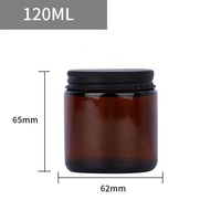 8oz Schraub deckel klares Bernstein glas Kerzen glas für Duft kerze Home Decoration Neujahr