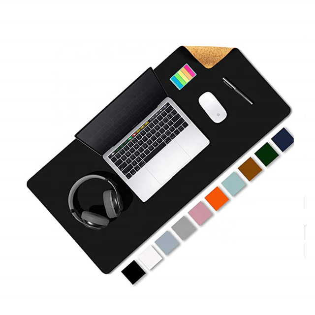 Wholesale Pu Leather Classic Eco-Friendly Big Executive Desk Pad & Mouse Pad for Office