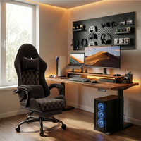 Chaise de jeu promotionnelle en gros, chaise de bureau personnalisée, chaise de jeu avec massage et soutien lombaire pour les joueurs occasionnels