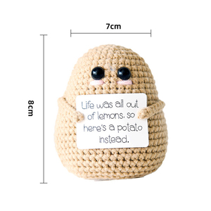 Patata <span class=keywords><strong>de</strong></span> Ganchillo con Tarjetas <span class=keywords><strong>de</strong></span> Afirmaciones, Soporte Emocional <span class=keywords><strong>de</strong></span> Ganchillo, Regalos <span class=keywords><strong>de</strong></span> Energía Positiva para Mujeres y Amigas, Regalo <span class=keywords><strong>de</strong></span> Broma <span class=keywords><strong>de</strong></span> Navidad - Product Image 5