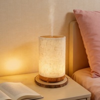 Diffuseur d'aromathérapie ultrasonique minimaliste en tissu, sans fil, petit humidificateur aromatique, diffuseur d'huiles essentielles avec veilleuse