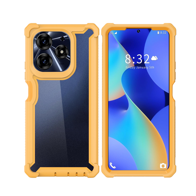 360-degree Case for Tecno Spark 10Pro Blend Color Hard Shell Armor Back Cover With Shockproof TPU Soft Frame