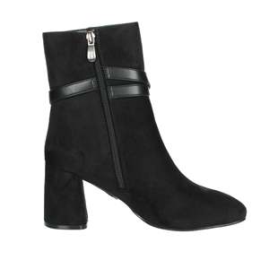 Laura Biagiotti Women's <b>Ankle</b> Boots Black Heel 8847 Suede Block Heel Fashion <b>Bootie</b> - Product Image 4