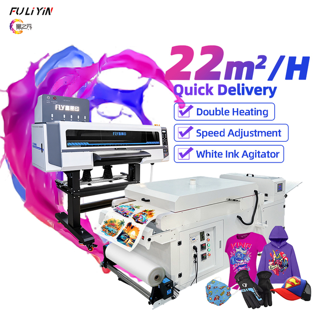 New FULIYIN DTF Printer 60cm 4 Heads I3200 Eps Direct Film Heat Transfer Pigment Ink All Fabrics Full-Automatic 1-Year Warranty