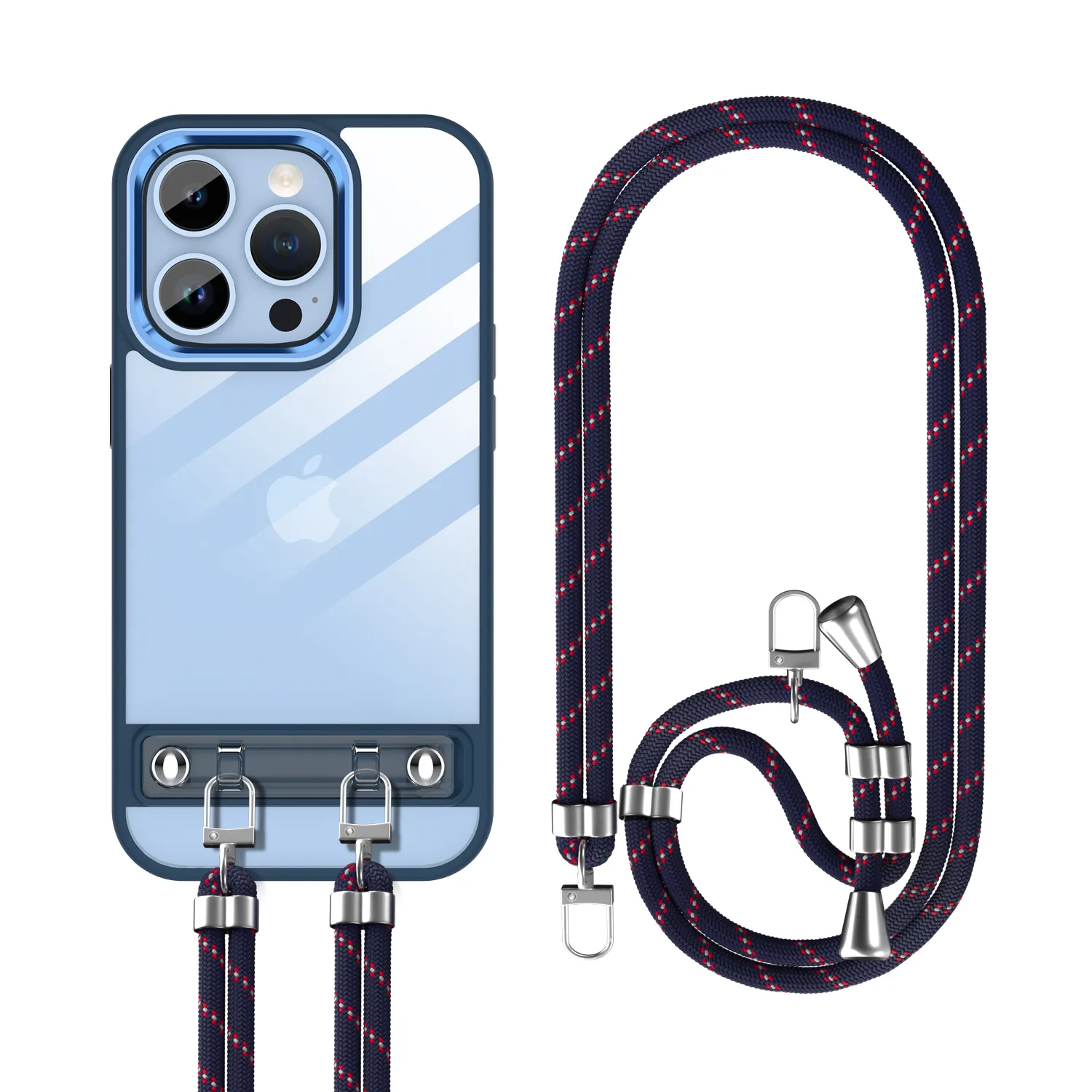 Adjustable Detachable Lanyard Neck Strap Mobile Cover for iPhone 14 Pro Lightweight Clear Cell Phone Case for Apple iPhone 14