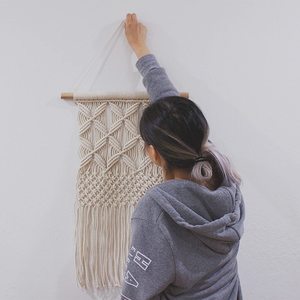 Hot <span class=keywords><strong>Amazon</strong></span> Bohemia Decoration Cotton Bohemian Tapestry <span class=keywords><strong>Macrame</strong></span> Patterns Wall Hanging - Product Image 1