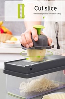 2023 Nieuwe Fruitveilige Keukengadgets Slicer Eenvoudig Gebruik 16 In 1 Multifunctionele Handmatige Groentesnijder Rasp Chopper