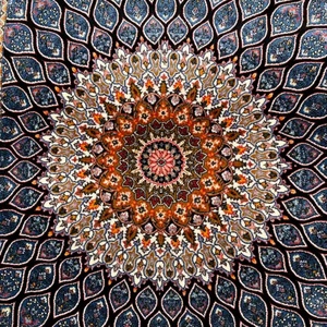 Tapis d'entrée en modal tissé à la machine avec pompons, motif Mandala <span class=keywords><strong>bleu</strong></span> <span class=keywords><strong>marine</strong></span>, pour salon, 50*80cm, commande en gros - Product Image 5