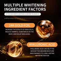 Sérum de luxe à l'or pur 24 carats, acide hyaluronique, peptides, essence nourrissante hydratante pour le visage, pour tous types de peau, soin quotidien de la peau, OEM