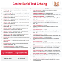 Kits de Prueba Rápida de Titer de Anticuerpos del Virus del Moquillo Canino (CDV) con 2 Años de Garantía, Prueba Rápida de Anticuerpos del Moquillo Canino