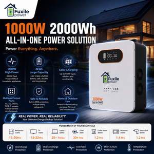Generador Solar de 1000W 2000Wh con Batería de Respaldo LiFePO4, Inversor de Onda Sinusoidal Pura de 230V 550W MPPT, Panel Solar Portátil para RV y Camping <span class=keywords><strong>Eb70</strong></span> - Product Image 2