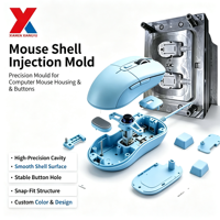 Moule d'injection plastique de précision pour couvercle de molette de souris d'ordinateur, en matériaux ABS/PP/PC