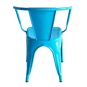 <span class=keywords><strong>Silla</strong></span> de Comedor Moderna de Hierro con Reposabrazos, Estilo Industrial para Restaurante, Bar, Tolixs, Hierro Antiguo, Apilable, Metálica, Duradera - Product Image 3